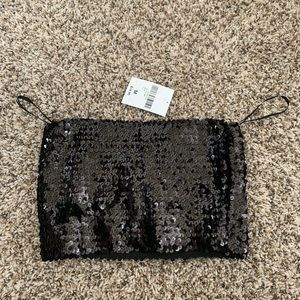 Sequined stretchy tube top ⭐️